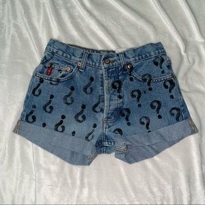LEI Question Mark Jean Shorts